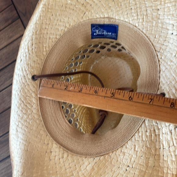 Cowgirl Cowboy hat.Jacobson.Shapeable,stiff .Butterfly accent,Beaded head band - Picture 10 of 12